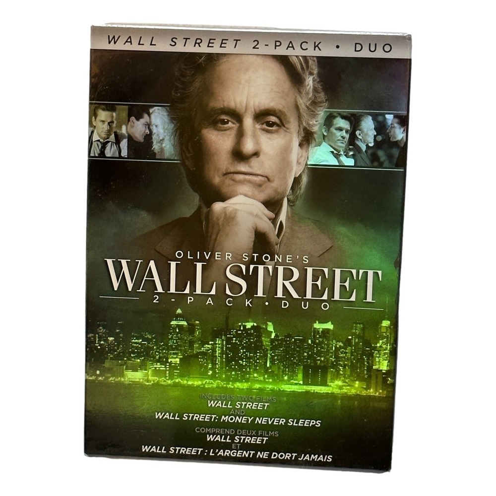 Wall Street DVD 2 Pack and Money Never Sleeps Michael Douglas New